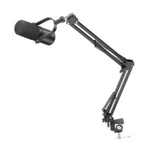 BOYA CastMic P60B studio microphone with arm, wired USB XLR - juodos spalvos