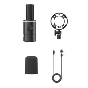 BOYA CastMic S60 Wired Dynamic Gaming Mikrofonas USB XLR - juodos spalvos - Image 4