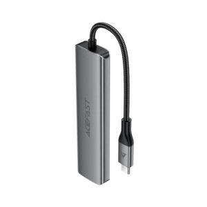 Acefast J16 USB Hub USB-C 5-in-1 HDMI 4K 60Hz PD90W Docking Station - pilkos spalvos - Image 2