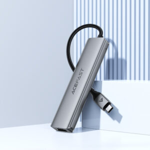 Acefast J16 USB Hub USB-C 5-in-1 HDMI 4K 60Hz PD90W Docking Station - pilkos spalvos - Image 8