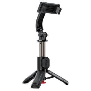 Acefast E42 Selfie Stick with Automatic Tripod and Bluetooth Remote Control 63 cm - juodos spalvos