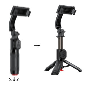 Acefast E42 Selfie Stick with Automatic Tripod and Bluetooth Remote Control 63 cm - juodos spalvos - Image 7
