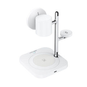 Acefast E39 Qi2.2 25W 4-in-1 Wireless Desk Charger for Phone, Watch, and ausinės with Night Light - baltos spalvos - Image 4