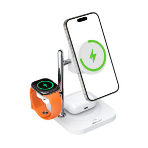 Acefast E39 Qi2.2 25W 4-in-1 Wireless Desk Charger for Phone, Watch, and ausinės with Night Light - baltos spalvos - Image 5