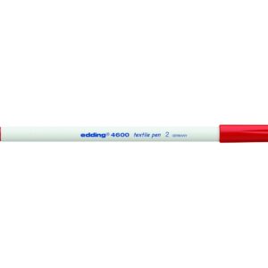 Tekstilės žymeklis Edding e-4600, apvaliu galiuku, 1mm, raudonos spalvos