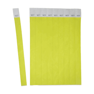 Kontrolinė renginių apyrankė Tyvek neoninės geltonos spalvos 265x19mm - Image 3