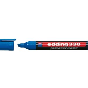 Permanentinis žymeklis Edding 330, kirstu galiuku, 1-5mm, mėlynos spalvos