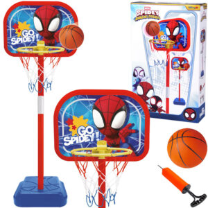 Spidey krepšinio rinkinys, reguliuojamas krepšys + kamuolys 14cm SP0880