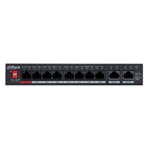 Dahua Technology PoE PFS3010-8ET-96-V2 tinklo komutatorius Ne-valdomas Gigabit Ethernet (10/100/1000) Maitinimas per Eternetą (PoE) Juoda - Image 2