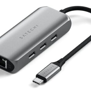 Satechi ST-H3C25EM sąsajos šakotuvas C tipo USB 10000 Mbit/ai Pilka