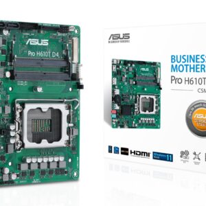 ASUS Pro H610T D4-CSM Intel H610 LGA 1700 Thin Mini ITX - Image 1
