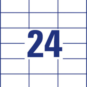Lipnios etiketės Avery Europe, A4, 70x37mm, 24 etiketės lape, be rėmelio, 100 lapų, baltos spalvos - Image 2