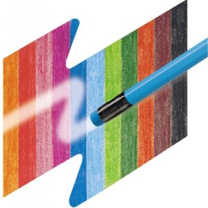 Spalvoti pieštukai Faber-Castell 2011, su trintuku, 12 spalvų - Image 3