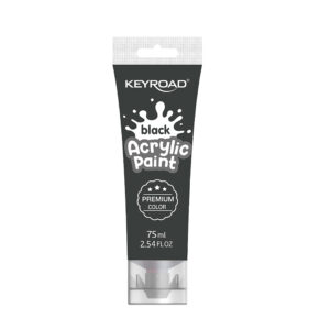 Akriliniai dažai Keyroad 75ml, juodos spalvos