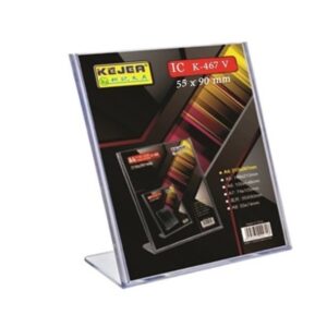 Informacinis laikiklis L formos, K-467, 90x55mm, vertikalus, kieto plastiko