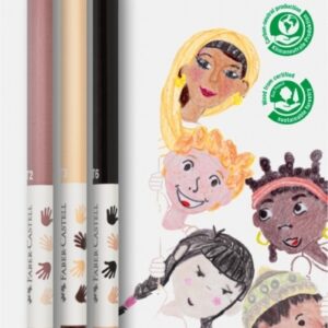 Spalvoti pieštukai Faber-Castell Children of the world, 3 spalvų