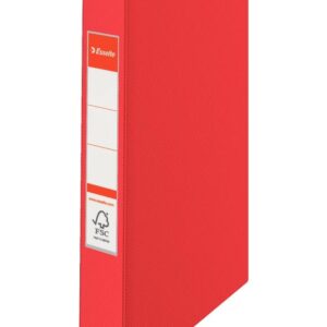 Žiedinis segtuvas Esselte Vivida, A4, 35mm, 2 žiedų, raudonos spalvos