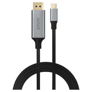 Savio CL-208 USB kabelis USB 3.2 Gen 1 (3.1 Gen 1) 2 m USB C Juoda, Pilka