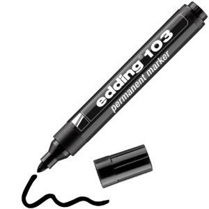 Permanentinis žymeklis Edding 103, 1,5-3mm, juodos spalvos