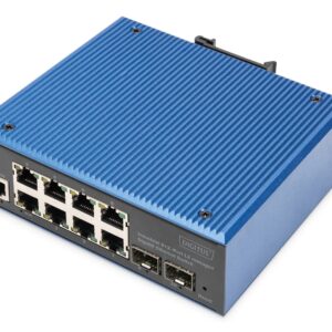 Digitus DN-651156 tinklo komutatorius Valdomas L2 Gigabit Ethernet (10/100/1000) Juoda, Mėlyna - Image 1