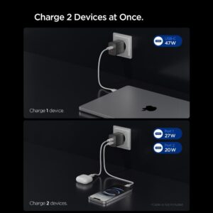 Spigen EE472EU-GAN ESSENTIAL 2 PRIEVADŲ TINKLO ĮKROVIKLIS 47W GUNMETAL - Image 3