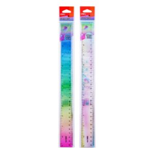 Liniuotė DELI H654, 30cm, įvairių spalvų