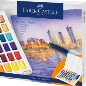 Akvareliniai dažai Faber-Castell Creative Studio, 48 spalvų