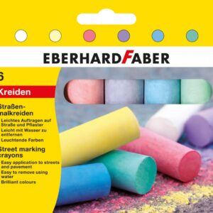 Spalvota kreida EberhardFaber, apvali, dėžutėje, 6vnt, įvairių spalvų