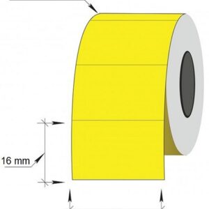 Kainų etiketės 26x16mm, stačiakampės, 1000vnt, geltonos spalvos - Image 2