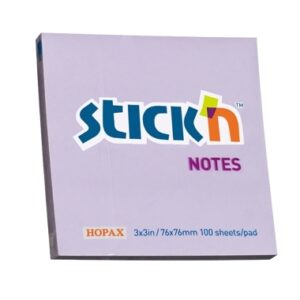 Lipnūs lapeliai Stick´N 21403, 76x76mm, 100 lapelių , violetinės spalvos