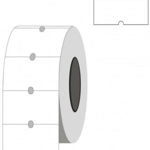 Kainų etiketės 21,5x12, stačiakampės, 1000vnt, baltos spalvos