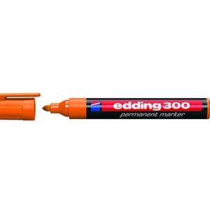 Permanentinis žymeklis Edding 300, apvaliu galiuku, 1,5-3mm, oranžinės spalvos