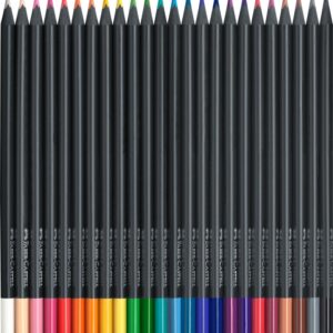 Spalvoti pieštukai Faber-Castell, Black Edition, 24 spalvos - Image 2