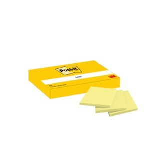 *Lipnūs lapeliai Post-it, 38x51mm, 3x100 lapelių, geltonos spalvos