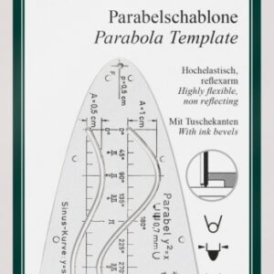 Liniuotė-parabolė Faber-Castell, skaidri