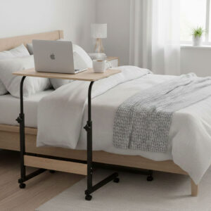 Mobile laptop table – side desk for armchair in light oak color, ModernHomedąb ModernHome - Image 3