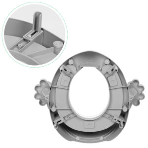 Vaikiška klozeto sėdynė su rankenomis, minkšta pagalvėlė, pilka, ECOTOYS - Image 3