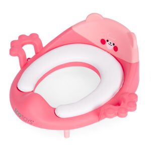 Vaikiška klozeto sėdynė su rankenomis, minkšta pagalvėlė, rožinė, ECOTOYS - Image 3