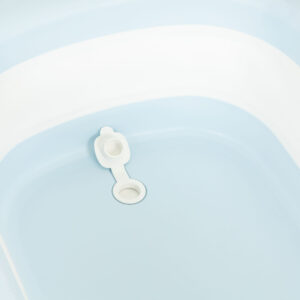 Baby Bathtub Travel Foldable with Drain Grey - Image 3