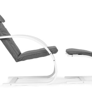 Finnish Rocking Chair with Footrest Lounger for Living Room ModernHome - Image 3