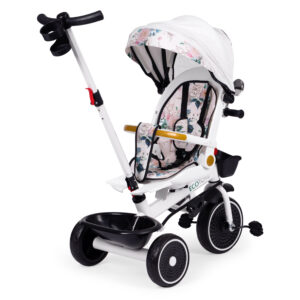 Tricycle stroller for children with swivel seat, push handle, and canopy, ECOTOYS - Image 3