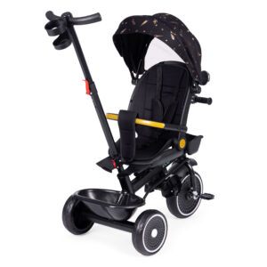 Tricycle stroller for children with swivel seat, push handle, black, ECOTOYS - Image 3