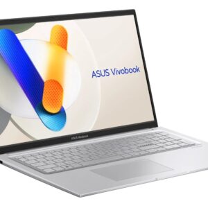 ASUS Vivobook 17 X1704VA-AU1067 Core i5-120U, 17,3 colių FHD IPS lygio ekranas, 60 Hz, 250 nitų, AG, 16 GB DDR5, 512 GB SSD, „Intel“ grafika, 720p kamera, 50 Wh baterija, be operacinės sistemos, „Cool Silver“ spalva