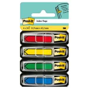 Indeksai-rodyklės Post-it, 4spalvosx24vnt