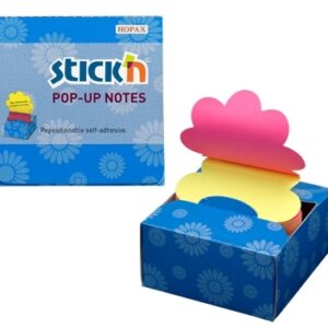 *Lipnūs lapeliai Stick´N 21430, Z-Notes, 76x76mm, 200 lapelių, su kartoniniu dėklu, gėlytės formos, geltonos ir rožinės spalvos - Image 2