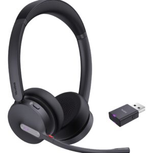 Yealink WH64 Hybrid Dual Teams Laisvų rankų įranga Bevielis Su lankeliu Biuras / skambučių centras Mikro USB Bluetooth Juoda - Image 2