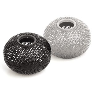 Dėžutė sąvaržėlėms apvali, magnetinė Forpus perforuoto metalo sidabro spalvos!