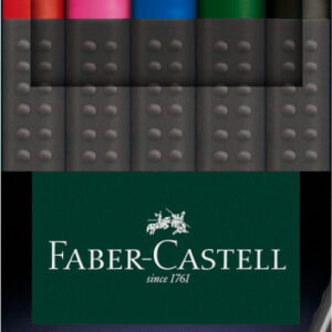 Rašiklis Faber-Castell FinePen, 0.4mm, 5 spalvų