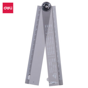 Liniuotė DELI 15cm-30cm sulankstoma juoda