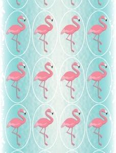 *Lipdukas Charlot, flamingai, 20mm, 20vnt